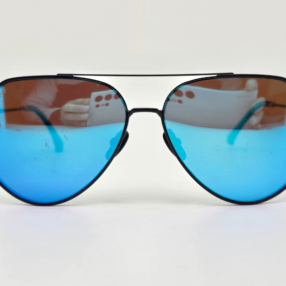 Diff Eyewear Dash Black Frame Polarized Blue Mirr… - image 3